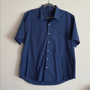 Ralph Lauren Navy Plaid Shirt Classic Fit XL